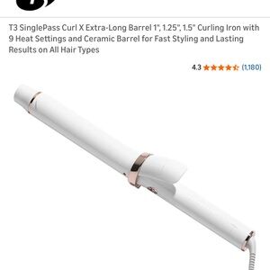 T3 SinglePass Curl curling iron